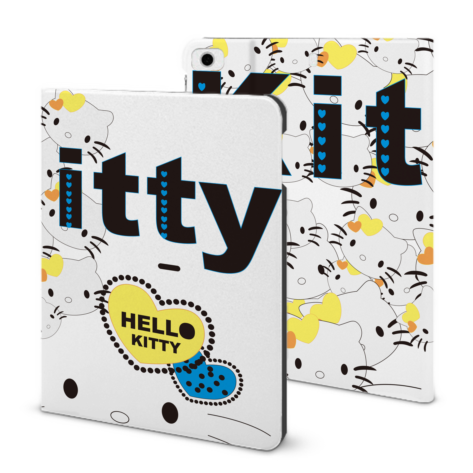 （画像用） Hello Kitty ハローキティ IPad ケース ブック型 PUレザー TPU 耐衝撃 軽量 薄型 ペン収納なし 全面保護 IPad 各モデル対応